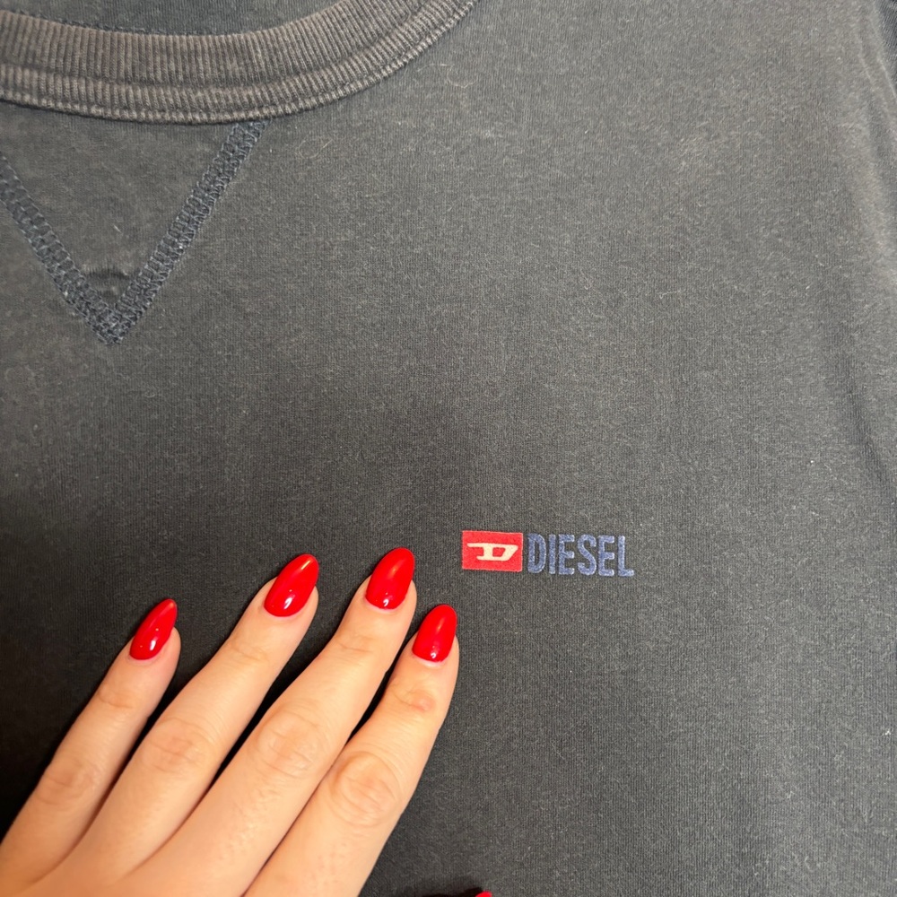 Diesel Cotton Logo T-Shirt L Black - Picture 3 of 8